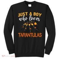 Men Boys Kids Just A Boy Who Loves Tarantulas Spider Sweatshirt thumb 0