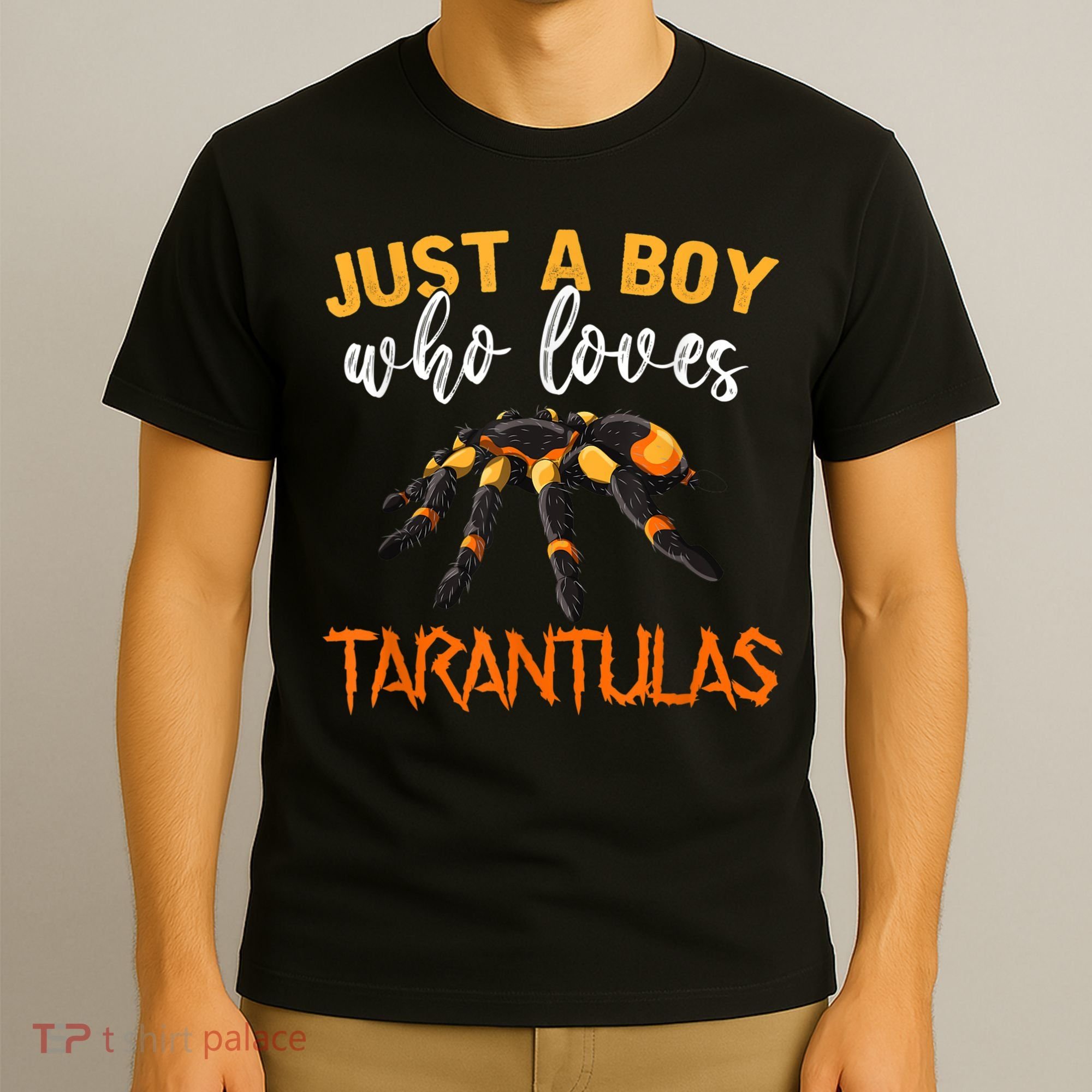 Men Boys Kids Just A Boy Who Loves Tarantulas Spider T-Shirt