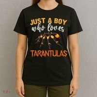 Men Boys Kids Just A Boy Who Loves Tarantulas Spider T-Shirt thumb 4
