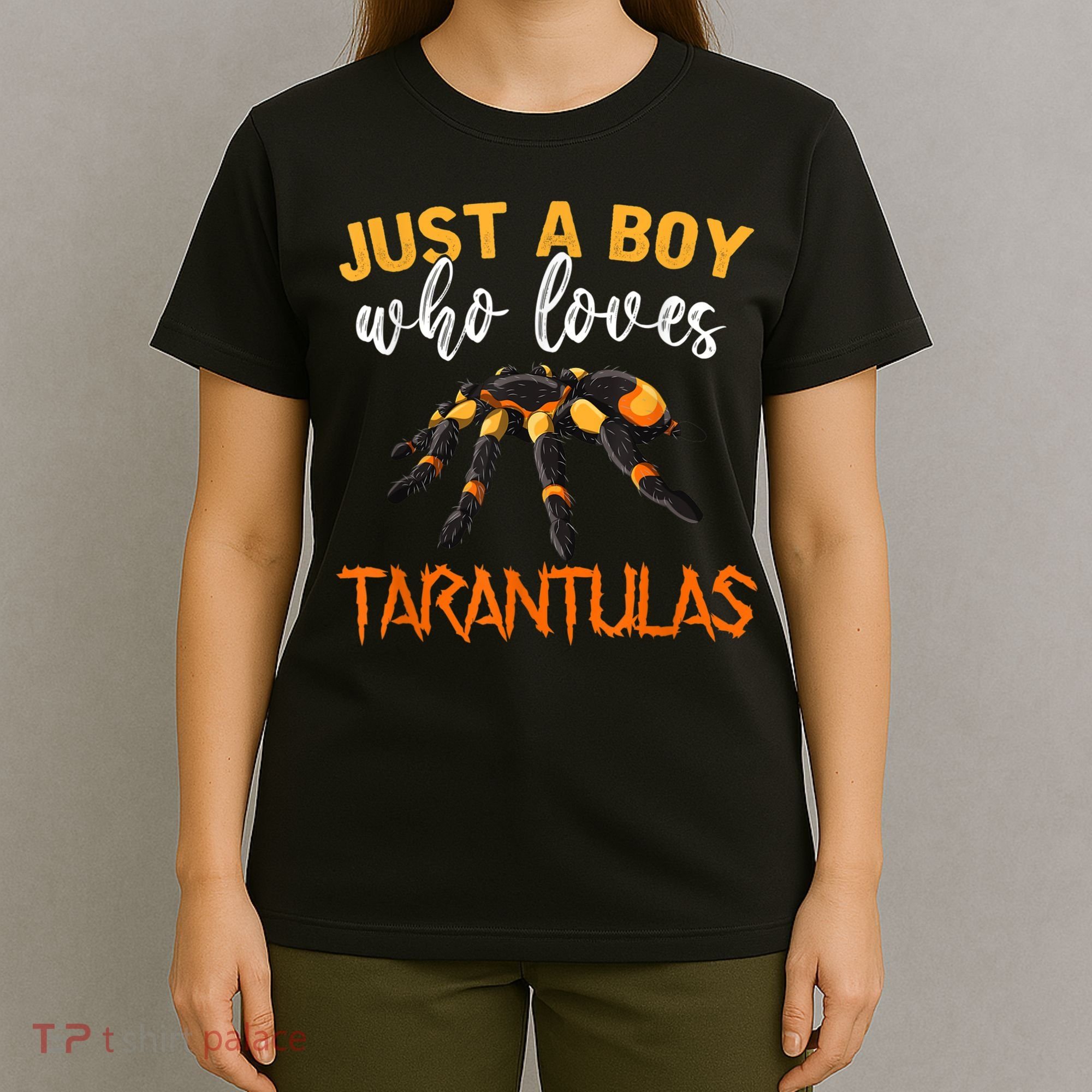 Men Boys Kids Just A Boy Who Loves Tarantulas Spider T-Shirt