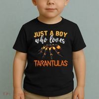Men Boys Kids Just A Boy Who Loves Tarantulas Spider Toddler T-Shirt thumb 2