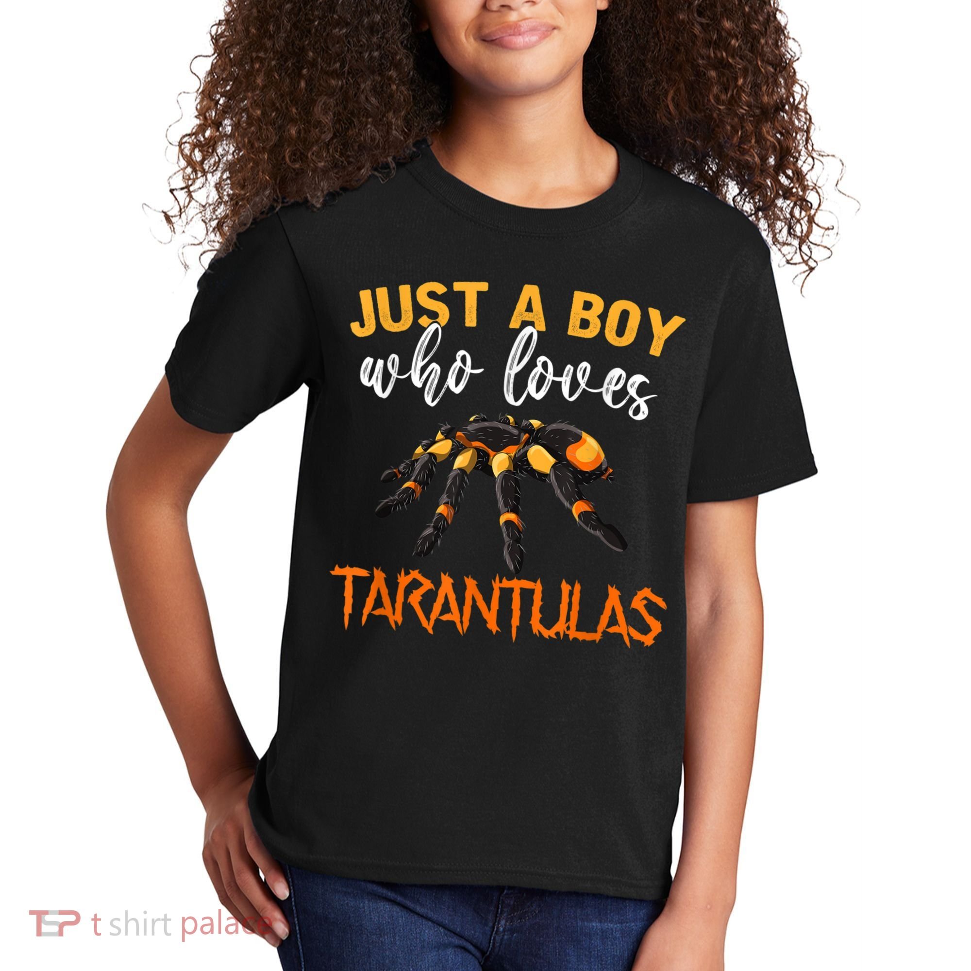 Men Boys Kids Just A Boy Who Loves Tarantulas Spider Kids T-Shirt