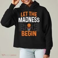 March Basketball Let The Madness Begin Funny Bracket Party Meaningful Gift Ladies Heavyweight Boxy Pullover Hoodie thumb 0