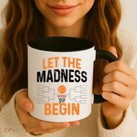 March Basketball Let The Madness Begin Funny Bracket Party Meaningful Gift Coffee Mug thumb 3