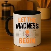 March Basketball Let The Madness Begin Funny Bracket Party Meaningful Gift Coffee Mug thumb 4