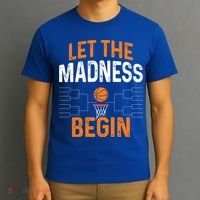 March Basketball Let The Madness Begin Funny Bracket Party Meaningful Gift T-Shirt thumb 3
