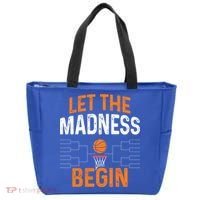 March Basketball Let The Madness Begin Funny Bracket Party Meaningful Gift Tote Bag thumb 0