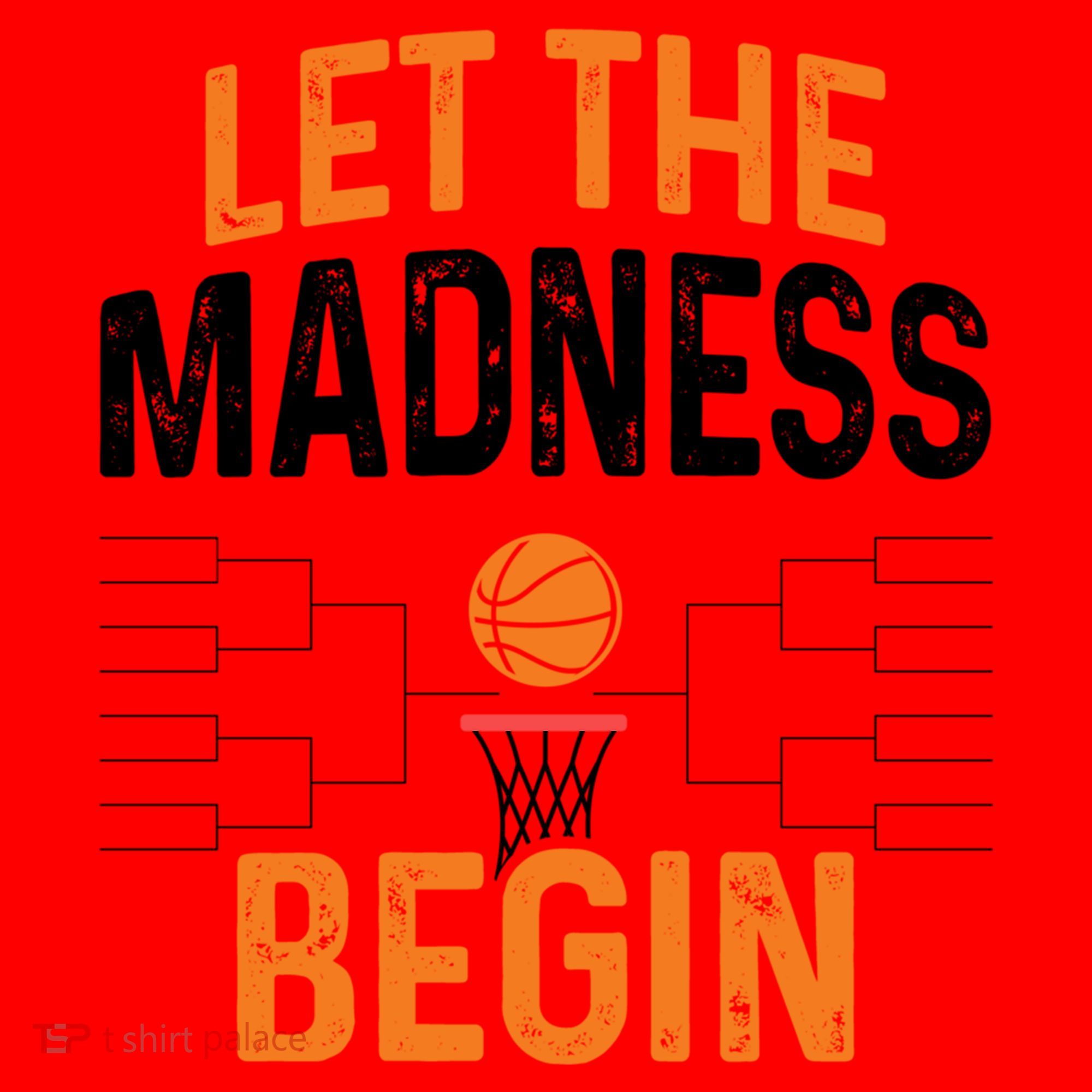 March Basketball Let The Madness Begin Funny Bracket Party Meaningful Gift Santa Hat