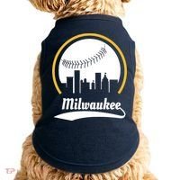 Milwaukee Baseball Lover Baseball Player Retro Sporty Doggie Tank thumb 0
