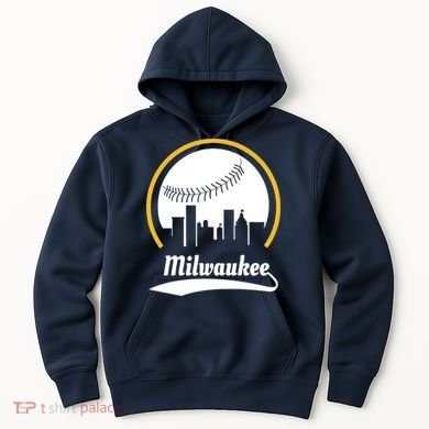 Milwaukee Baseball Lover Baseball Player Retro Sporty Hoodie