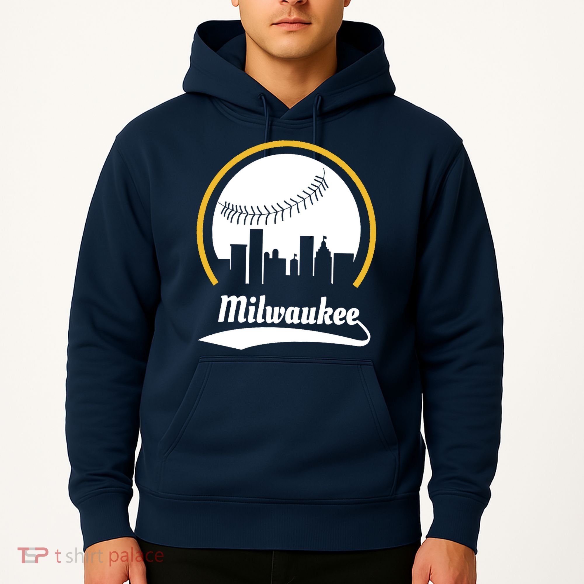 Milwaukee Baseball Lover Baseball Player Retro Sporty Hoodie