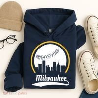 Milwaukee Baseball Lover Baseball Player Retro Sporty Hoodie thumb 4