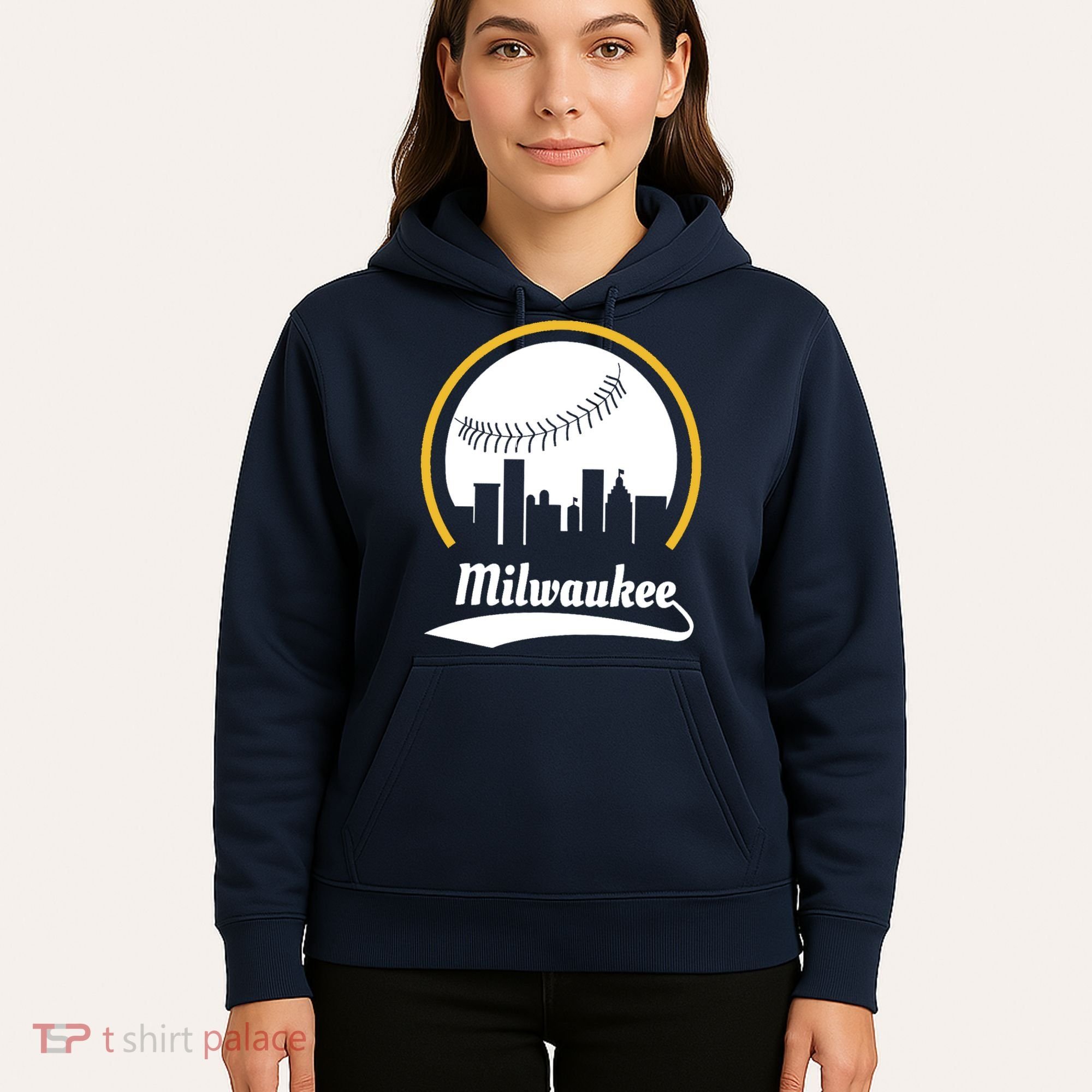 Milwaukee Baseball Lover Baseball Player Retro Sporty Hoodie