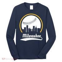 Milwaukee Baseball Lover Baseball Player Retro Sporty Long Sleeve Shirt thumb 0