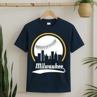 Milwaukee Baseball Lover Baseball Player Retro Sporty T-Shirt thumb 2