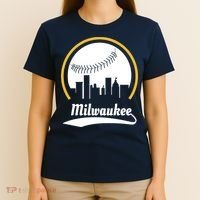 Milwaukee Baseball Lover Baseball Player Retro Sporty T-Shirt thumb 4