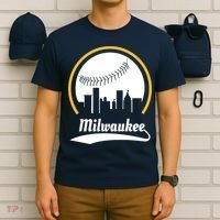 Milwaukee Baseball Lover Baseball Player Retro Sporty T-Shirt thumb 6