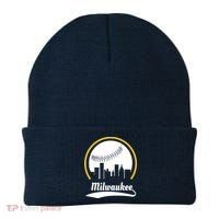 Milwaukee Baseball Lover Baseball Player Retro Sporty Beanie thumb 0
