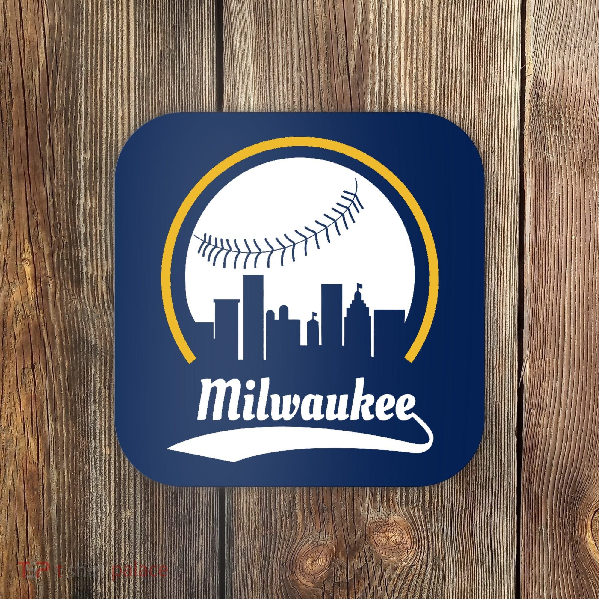 Milwaukee Baseball Lover Baseball Player Retro Sporty Coaster