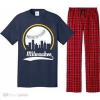 Milwaukee Baseball Lover Baseball Player Retro Sporty Pajama Set thumb 0