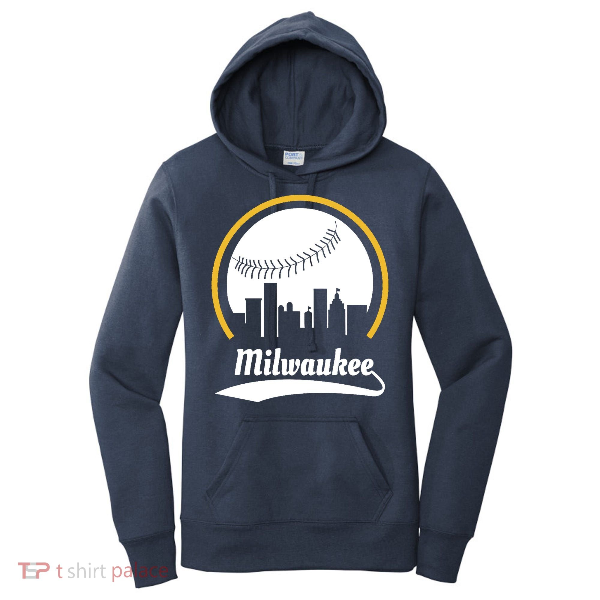 Milwaukee Baseball Lover Baseball Player Retro Sporty Women's Hoodie