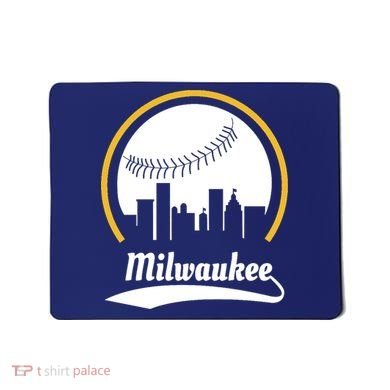 Milwaukee Baseball Lover Baseball Player Retro Sporty Mousepad