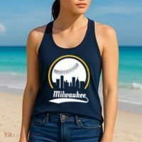 Milwaukee Baseball Lover Baseball Player Retro Sporty Women's Tank Top thumb 2