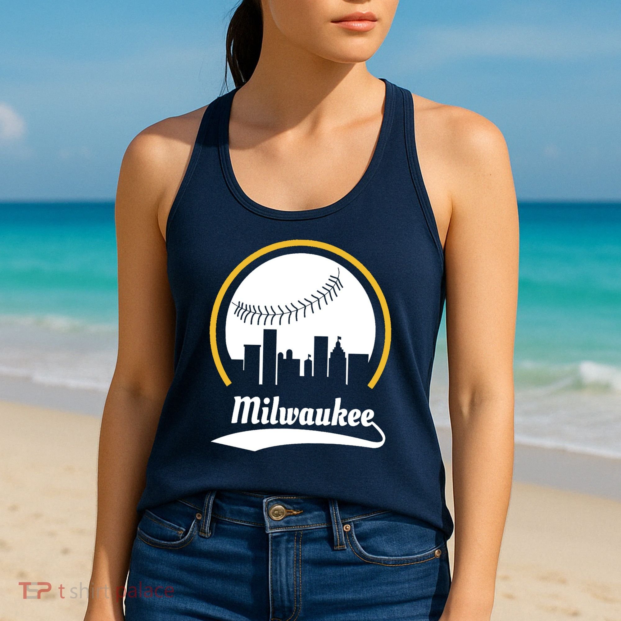 Milwaukee Baseball Lover Baseball Player Retro Sporty Women's Tank Top
