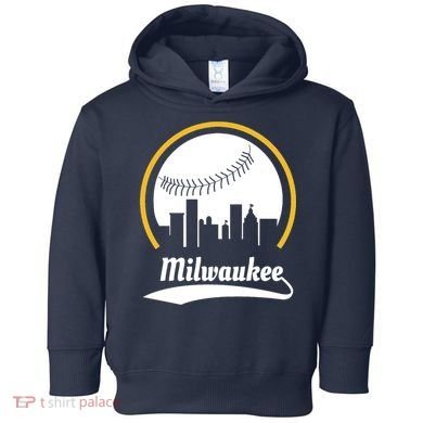 Milwaukee Baseball Lover Baseball Player Retro Sporty Toddler Hoodie