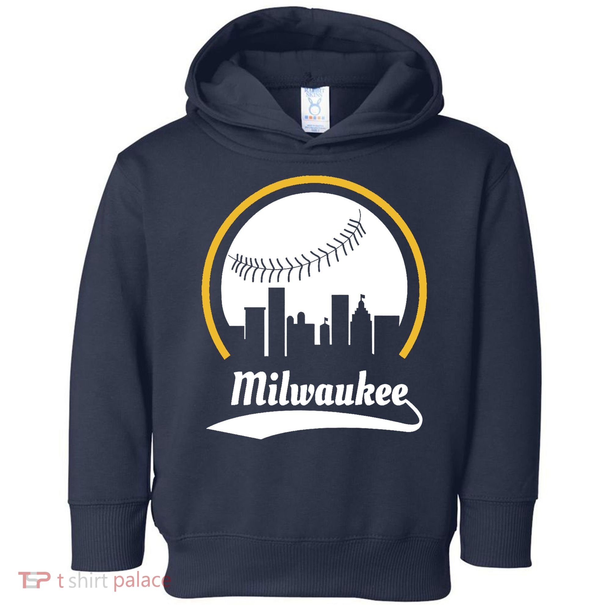 Milwaukee Baseball Lover Baseball Player Retro Sporty Toddler Hoodie