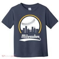 Milwaukee Baseball Lover Baseball Player Retro Sporty Toddler T-Shirt thumb 0