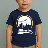 Milwaukee Baseball Lover Baseball Player Retro Sporty Toddler T-Shirt thumb 2