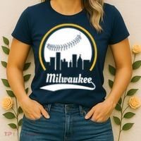 Milwaukee Baseball Lover Baseball Player Retro Sporty Women's T-Shirt thumb 2