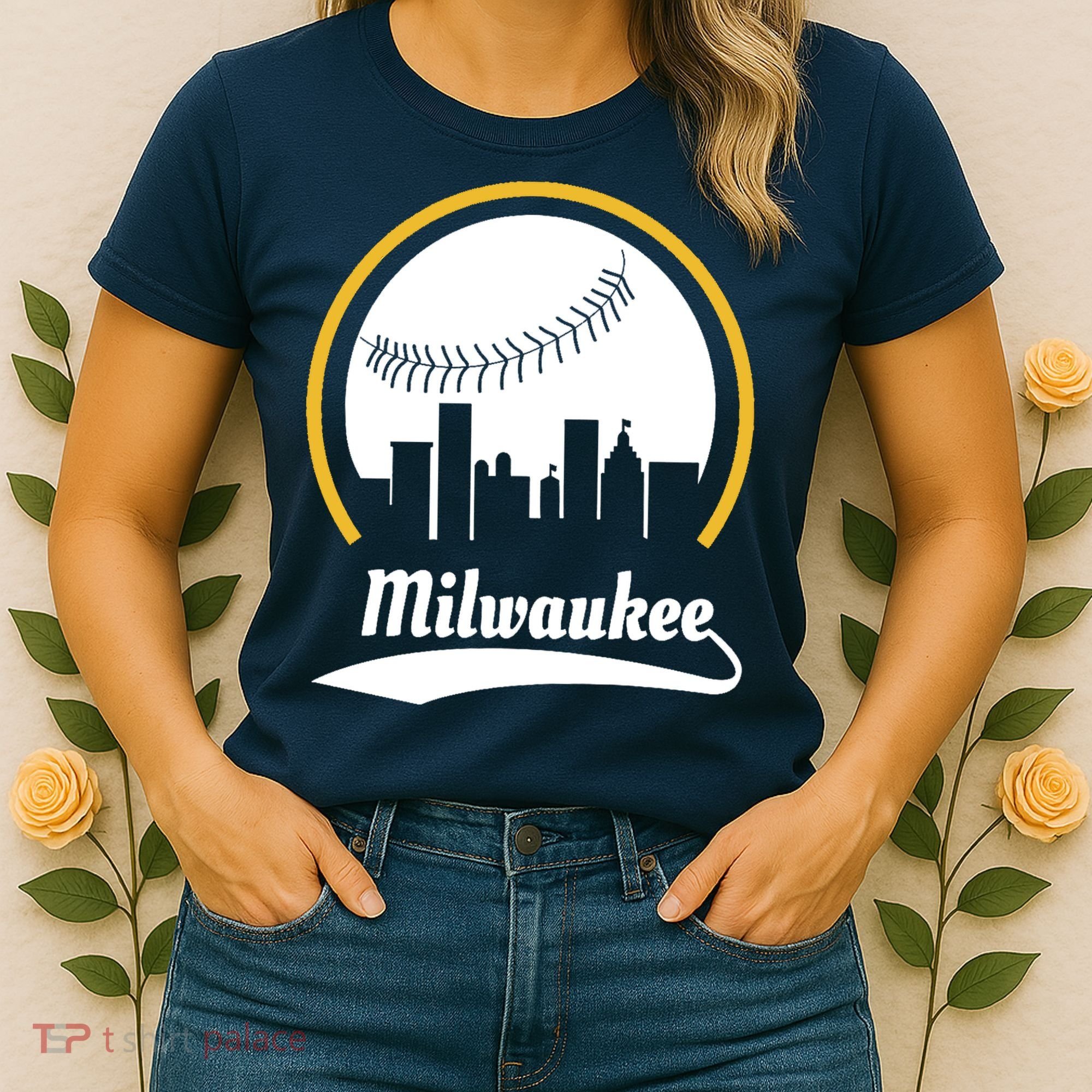 Milwaukee Baseball Lover Baseball Player Retro Sporty Women's T-Shirt