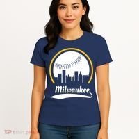 Milwaukee Baseball Lover Baseball Player Retro Sporty Women's T-Shirt thumb 4