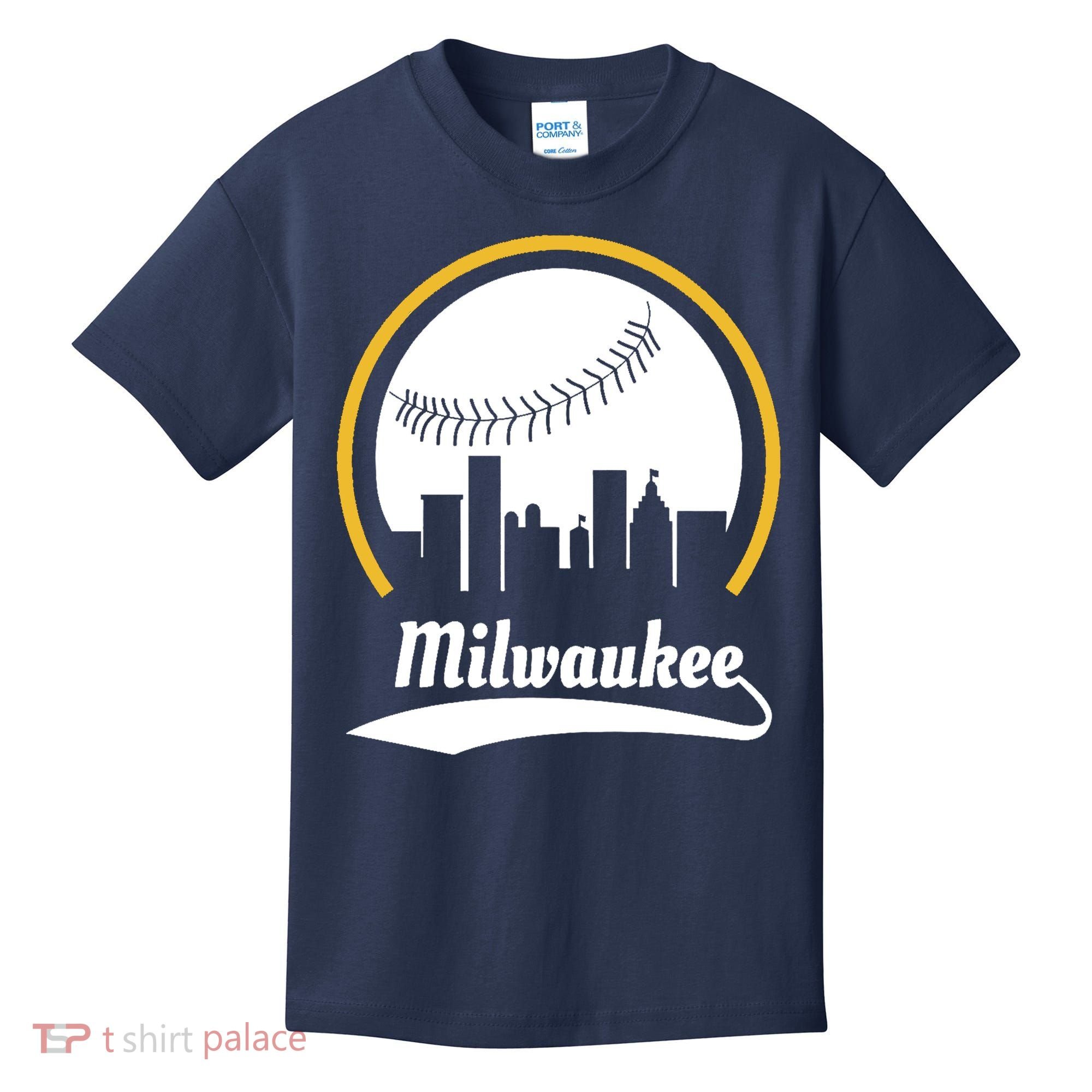 Milwaukee Baseball Lover Baseball Player Retro Sporty Kids T-Shirt