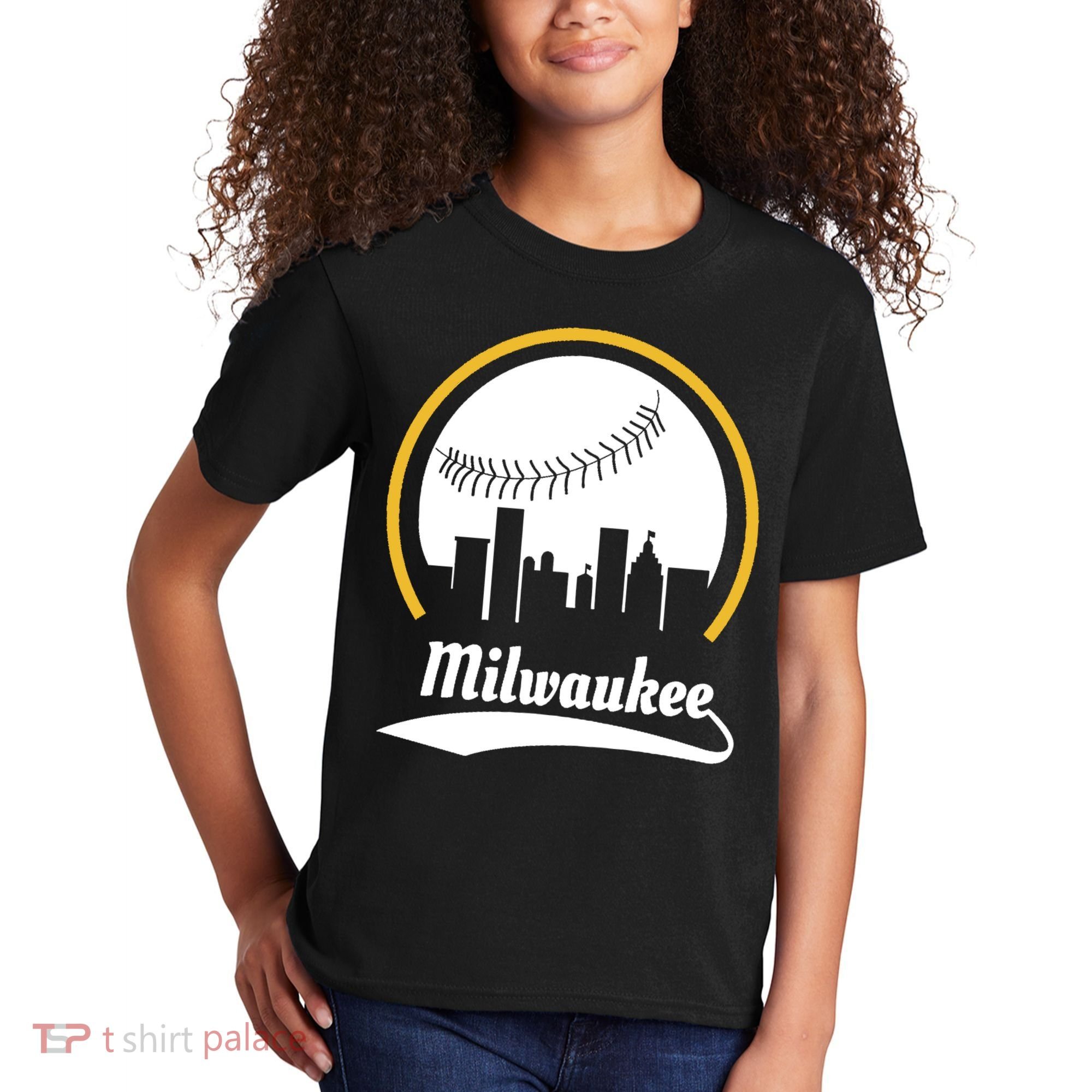 Milwaukee Baseball Lover Baseball Player Retro Sporty Kids T-Shirt