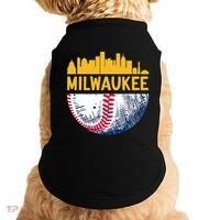 Milwaukee Baseball Lover Baseball Player Retro Sporty Doggie Tank thumb 0