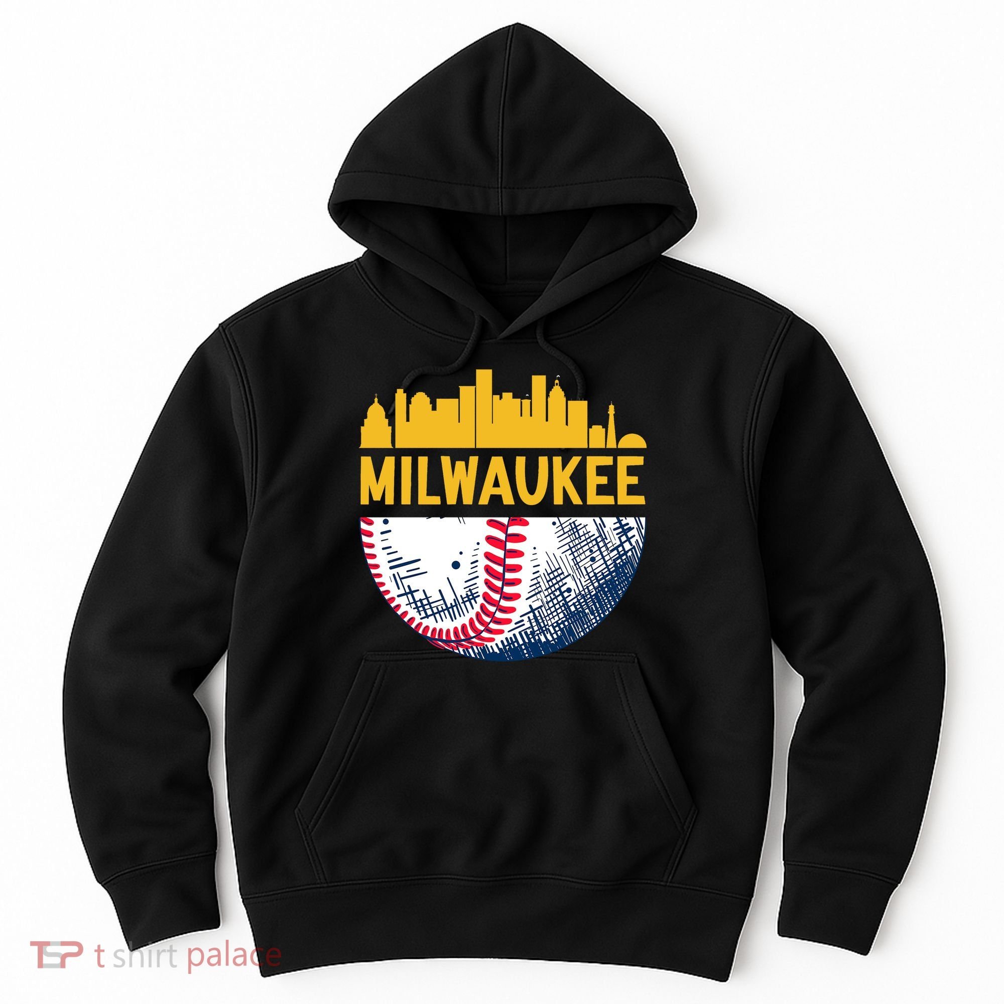 Milwaukee Baseball Lover Baseball Player Retro Sporty Hoodie