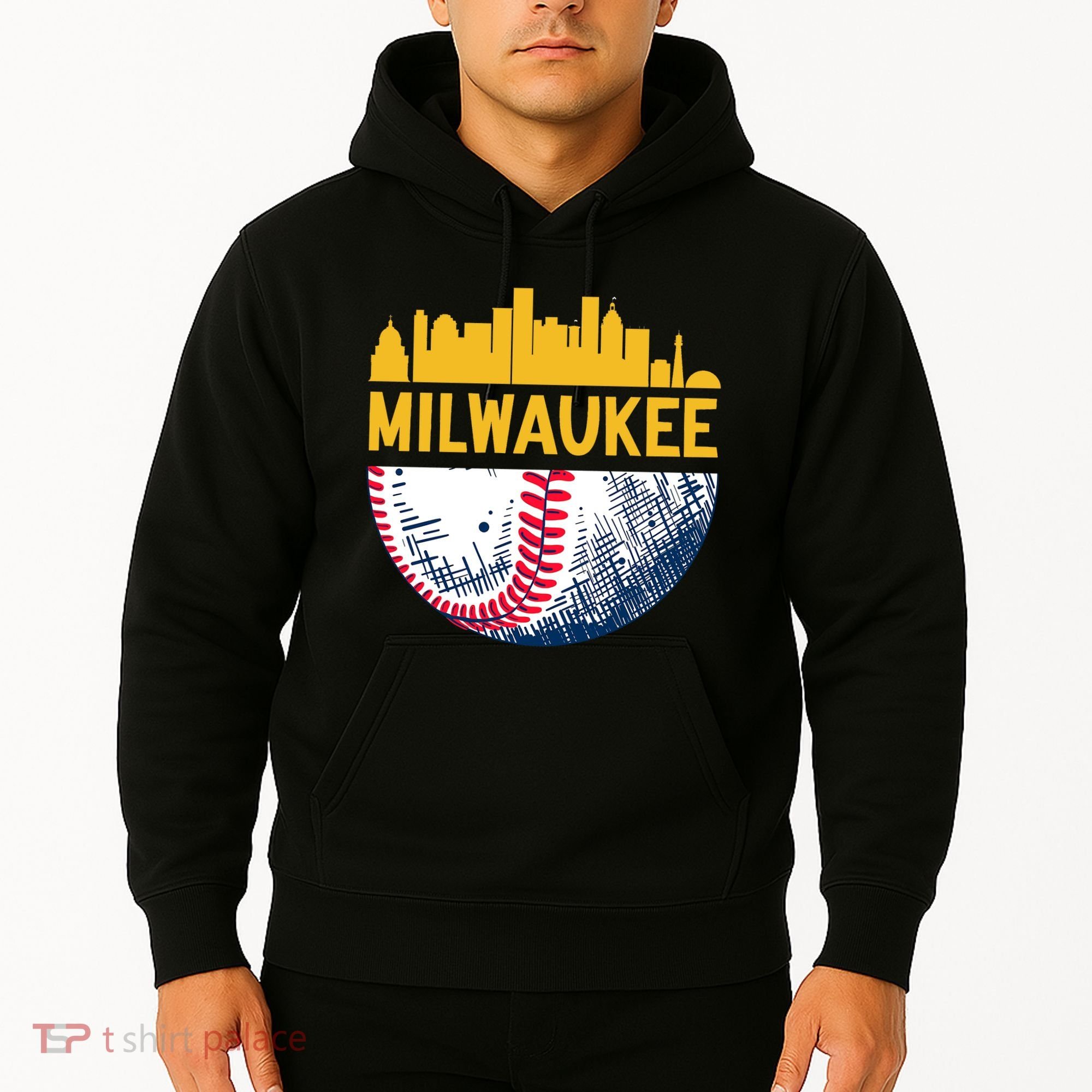Milwaukee Baseball Lover Baseball Player Retro Sporty Hoodie