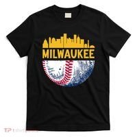 Milwaukee Baseball Lover Baseball Player Retro Sporty T-Shirt thumb 0