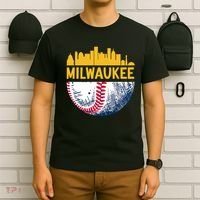 Milwaukee Baseball Lover Baseball Player Retro Sporty T-Shirt thumb 6