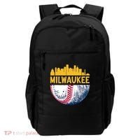 Milwaukee Baseball Lover Baseball Player Retro Sporty Backpack thumb 0