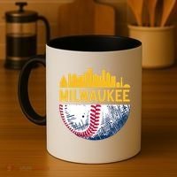 Milwaukee Baseball Lover Baseball Player Retro Sporty Coffee Mug thumb 4