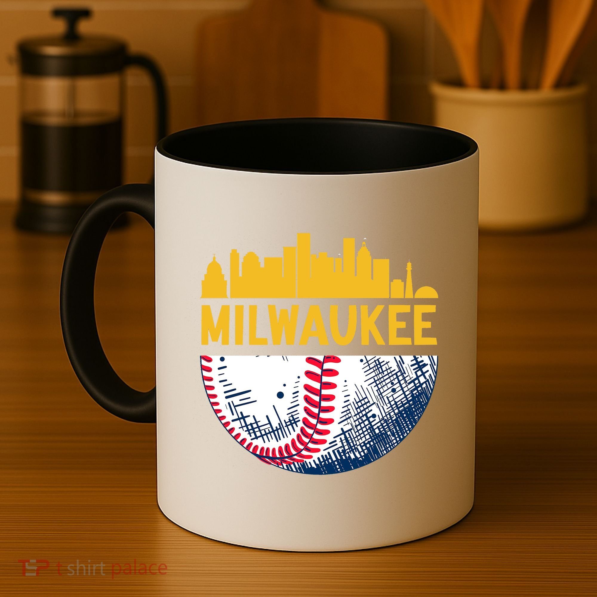 Milwaukee Baseball Lover Baseball Player Retro Sporty Coffee Mug