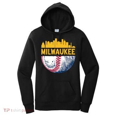 Milwaukee Baseball Lover Baseball Player Retro Sporty Women's Hoodie