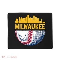 Milwaukee Baseball Lover Baseball Player Retro Sporty Mousepad thumb 0