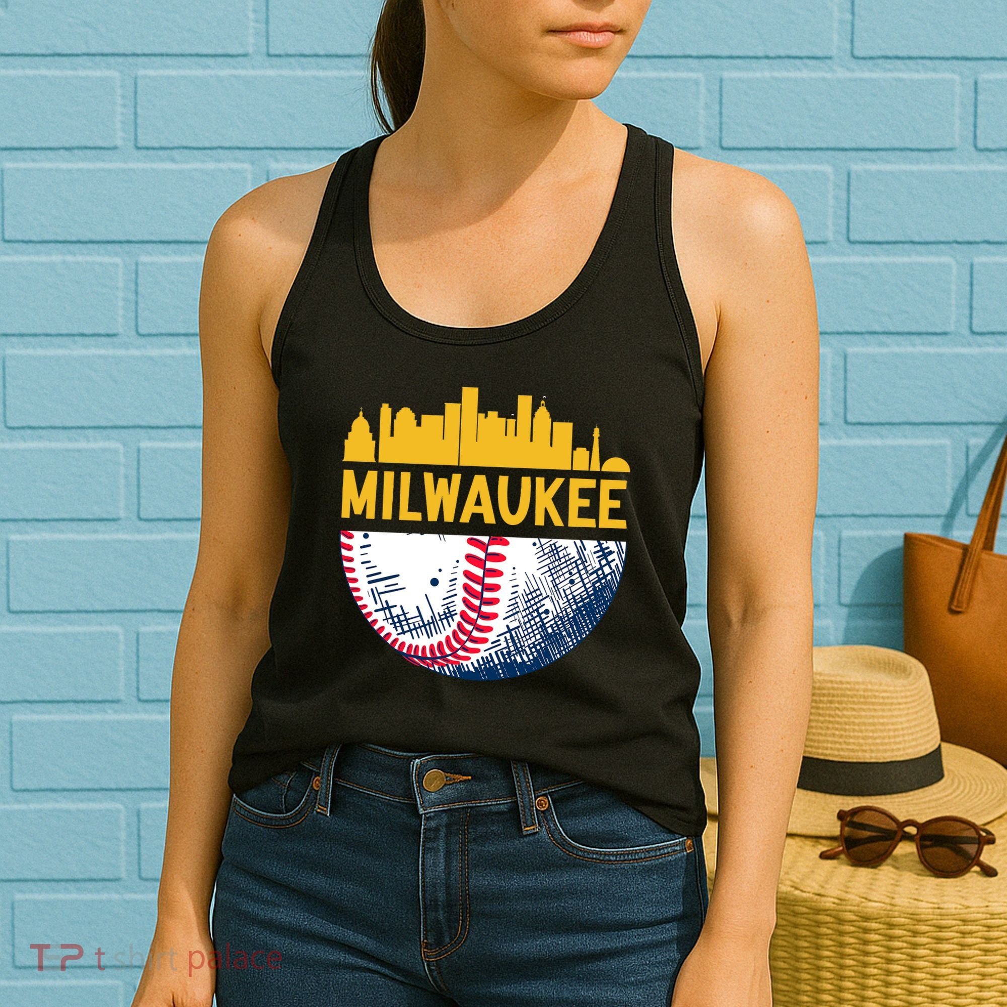 Milwaukee Baseball Lover Baseball Player Retro Sporty Women's Tank Top