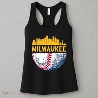 Milwaukee Baseball Lover Baseball Player Retro Sporty Women's Tank Top thumb 3