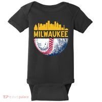 Milwaukee Baseball Lover Baseball Player Retro Sporty Baby Bodysuit thumb 0